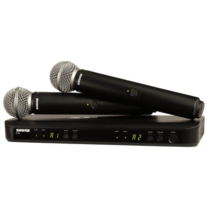 Shure BLX288/SM58 Dual-Channel Wireless Handheld Microphones - Image 1